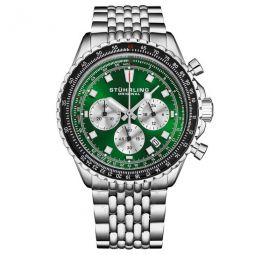 Monaco Chronograph Quartz Green Dial Mens Watch