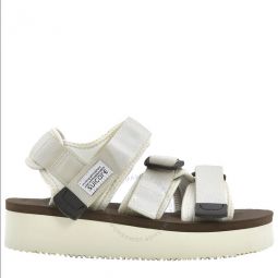 Ivory X Brown Kisee-Po Sandals, Size 5