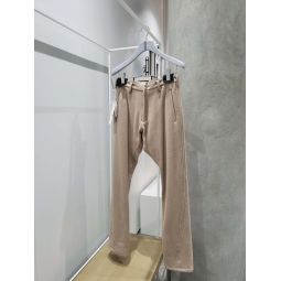 Slit Detail Slim Trousers - Beige