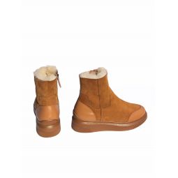 Shearling Sneaker Boot - Russet Suede