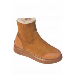 Shearling Sneaker Boot - Russet Suede