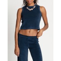 Mali Muscle Tee in Terry - Navy