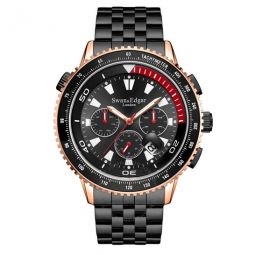 Lap Timer Automatic Black Dial Mens Watch