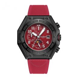 Fortress Automatic Red Dial Mens Watch