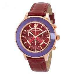 Octea Lux Sport Chronograph Quartz Red Dial Ladies Watch