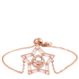 Stella White Rose Gold-Tone Plated Mixed Cuts Star Bracelet
