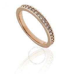 Ladies White/Rose-gold Tone Plated Rare Ring, Brand Size 55