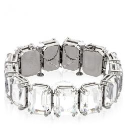 Ladies Millenia Rhodium Plated Octagon Cut Oversized Crystals Bracelet, Size M