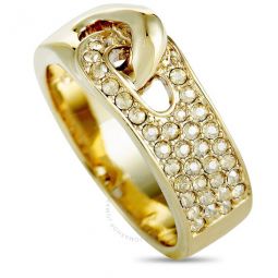 Gallon Gold-Plated and Crystal Interlocking Band Ring