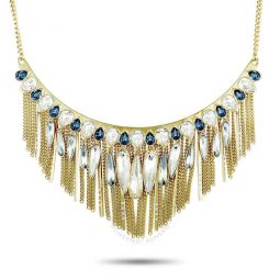 Gipsy Yellow Gold Plated Crystal Necklace