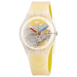 Monthly Drops Clearly Yellow Striped Quartz Unisex Watch