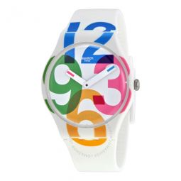 Clockwise White Dial White Silicone Ladies Watch