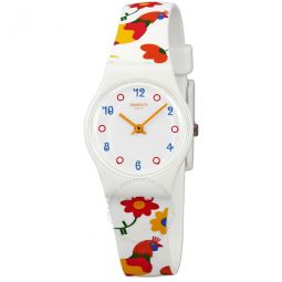 Polletto White Dial Multi-Colored Print Ladies Watch