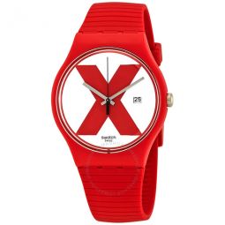 XX-Rated White Red X Dial Mens Watch