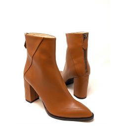 9 Almasi Cognac Apple Leather boot - Brown