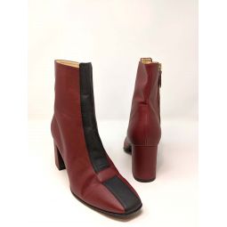9.5 Jayne Apple Leather boot - Red/Black