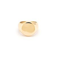 Round Signet Ring - Gold/Silver/Brass