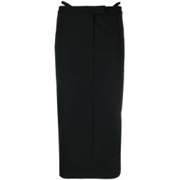 Fitted Long Skirt With Logo