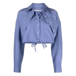 Double Layered Shirt In Compact Cotton