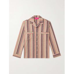 Striped Cashmere-Blend Flannel Shirt