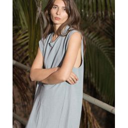 Santa Ana Dress - Washed Gray/Chestnut/Silver Blue