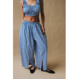 LING PANTS - BLUE GINGHAM