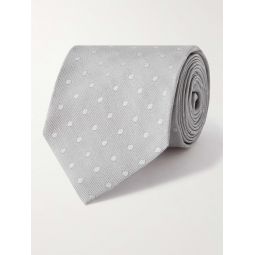 8cm Polka-Dot Silk-Jacquard Tie