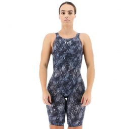 TYR Womens Avictor 2 Supernova Open Back Comfort Straps Flex Hip Tech Suit Swimsuit