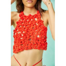 Monolita Crochet Top - Red