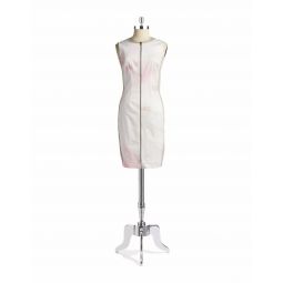 Avani Printed Sleeveless Front Zip Stretch Dress - Sheath