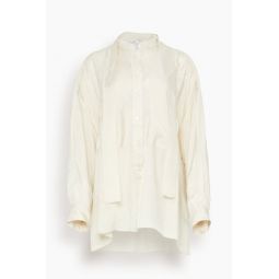 No Collar Workshirt in Cream