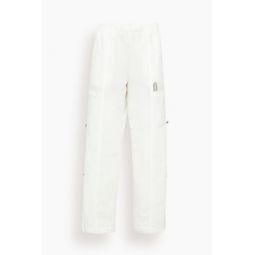 Training Pants in White Grosgrain