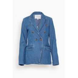 Michelle Denim Jacket in Medium Indigo Blue