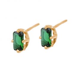 Jordan Earrings - Green Quartz/Gold