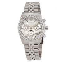 Manta Chronograph GMT Quartz Crystal White Dial Ladies Watch