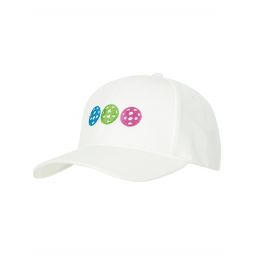 PB&Jelly Multi Color Pickleball Hat - White