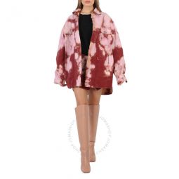 Ladies Pink/Bordeaux Elaine Short Coat, Brand Size 40 (US Size 6)
