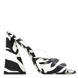 Ladies Devon Zebra Print Heel Mule, Brand Size 38 ( US Size 8 )
