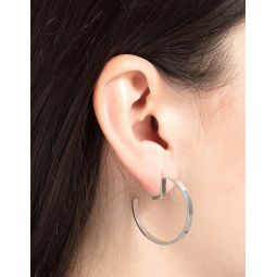 Earrings Level Round hoops - Silver