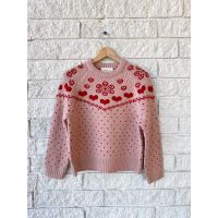 The Sweetheart Pullover - Blush/Cherry