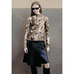 Sepia Turtleneck - Sepia Print