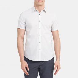 Tailored Short-Sleeve Shirt in Stretch Cotton