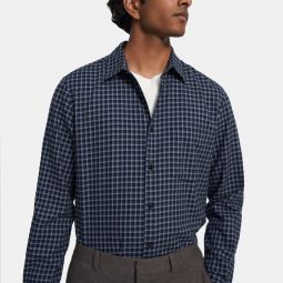 Standard-Fit Shirt in Overdyed Cotton Gingham