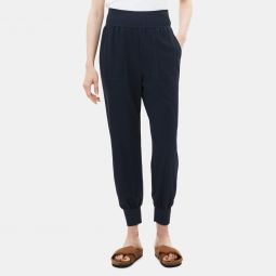 Jogger Pant in Drapey Pique