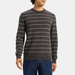Crewneck Sweater in Striped Cashmere