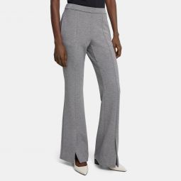 Slit Flared Pant in Double-Knit Jersey