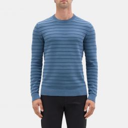 Crewneck Sweater in Striped Organic Cotton