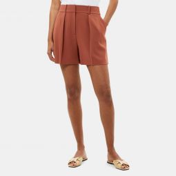 Pleated Short in Crepe