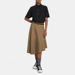 Asymmetrical Wool-Viscose Skirt