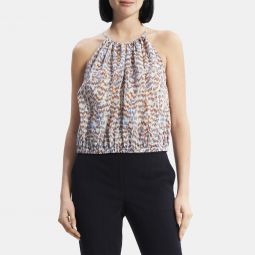 Gathered Camisole in Printed Poly
